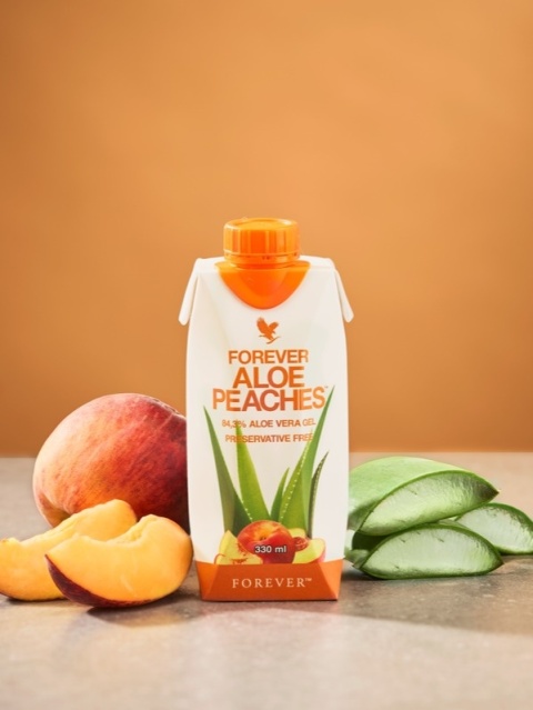 FOREVER ALOE PEACHES – nektar aloesowy o smaku brzoskwini (330 ml)